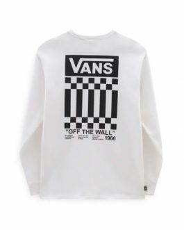 Vans Tee LS Off the Wall Check White