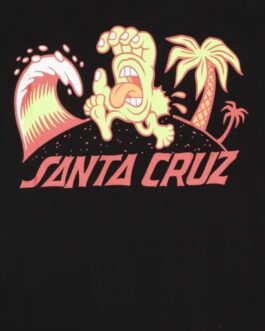 T-shirt Santa Cruz beach bum hand scene black